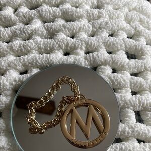 MIAK Gold Chain purse chain with Logo. Lobster clasp. Never carried. NWOT